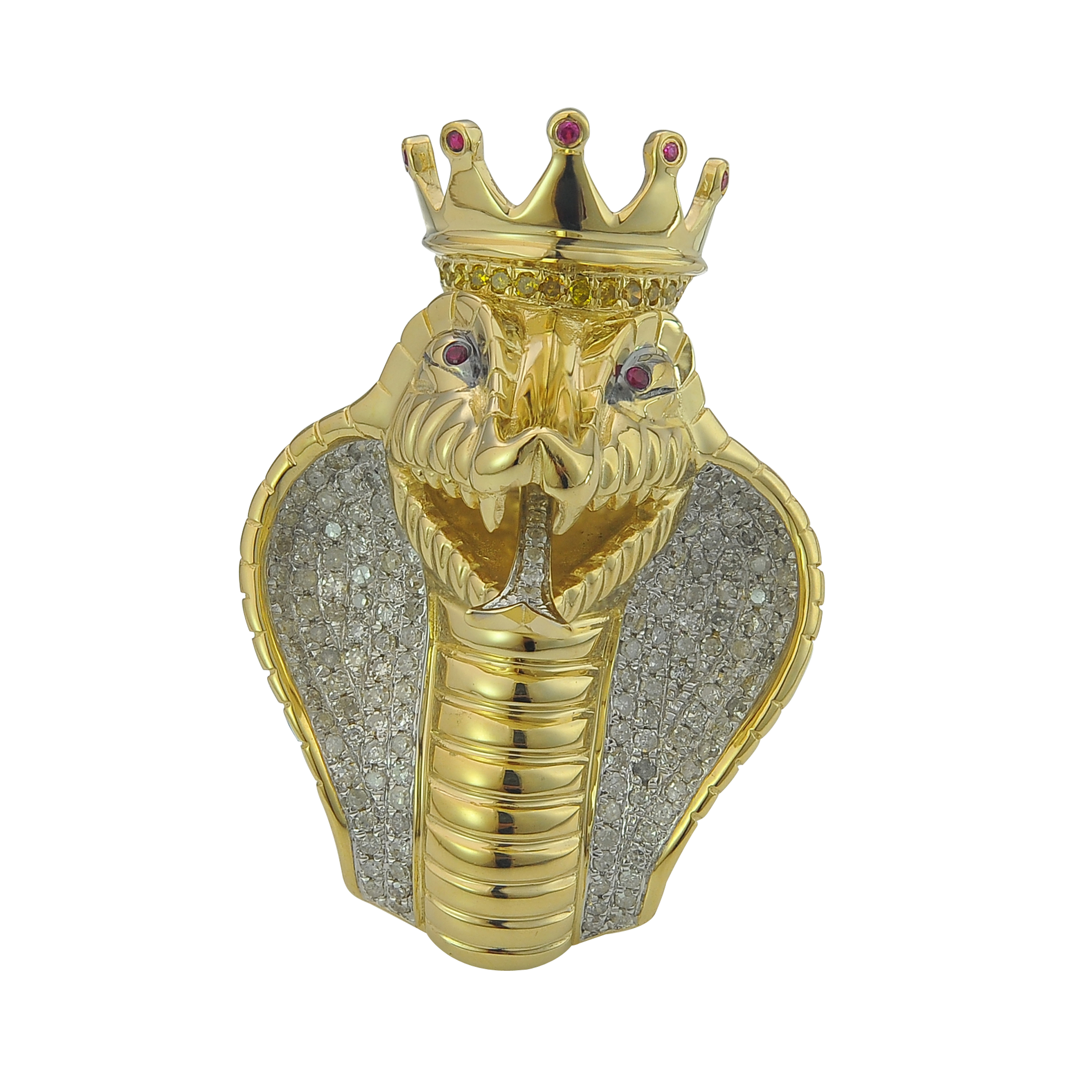Diamond King Cobra Ring 0.86 ct. 10K Yellow Gold